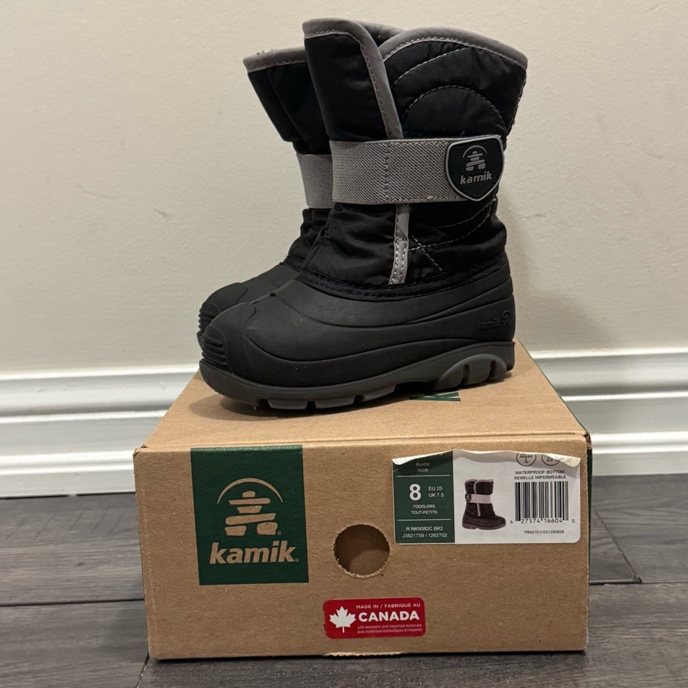Kamik Black and Gray Snow Boots
